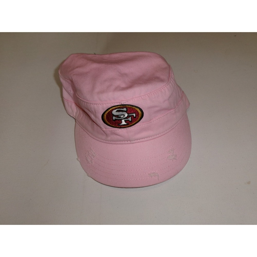 WOMENS 49ERS PINK CADET DISTRESSED  00S Y2K   HAT CAP VINTAGE K2